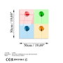 Wallity UV-843 Pintura Decorativa de Vidrio Templado Multicolor 50 x 50 cm